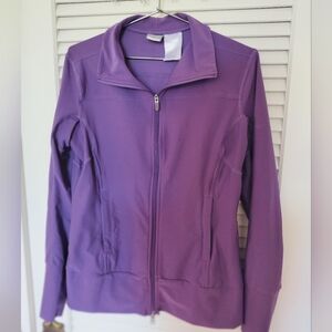 Nike Fit Dry Women's Purple Full Zip Jacket Pockets Large (12-14)